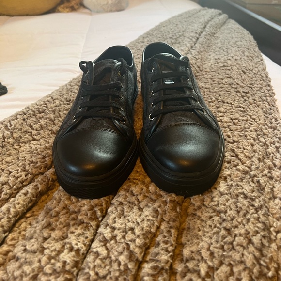 Men’s Gucci GG Canvas Low 'Grey Black' - Size 6 US / Size 39.5 EU - Picture 7 of 8